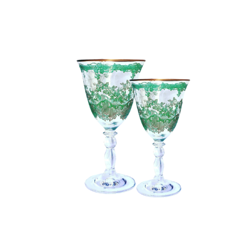 Green Flowers - Glassware - Rental
