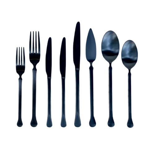 Black - Cutlery - Rental