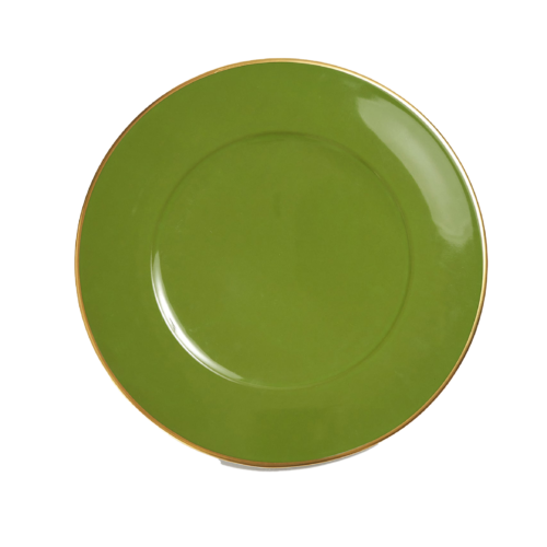 Green / Gold - Charger Plates - Rental