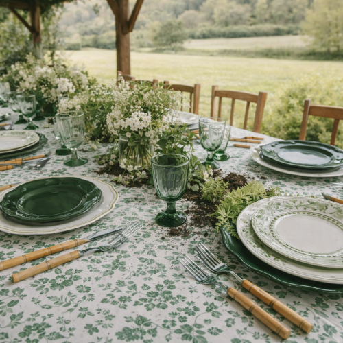 Fillet Green - Dessert Plates - Rental