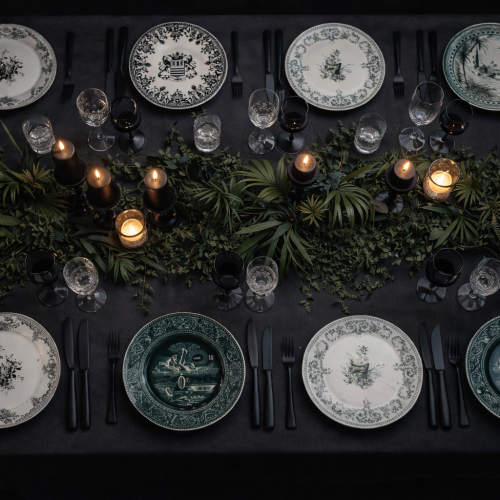 Dépareillées Green - Dessert Plates - Rental