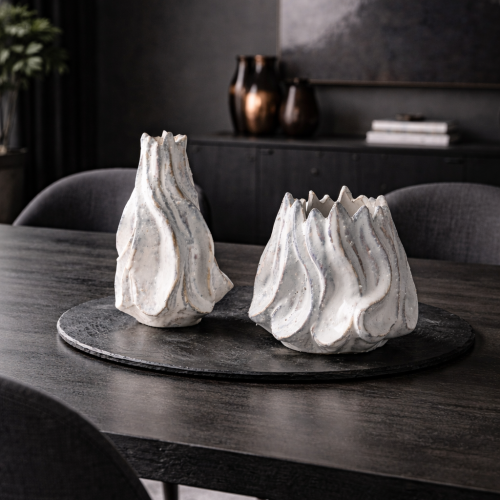White Vulcano - Decorative Vases - Rental