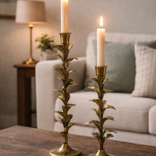 Tall Leaf Candlestick - Candle Holders - Rental