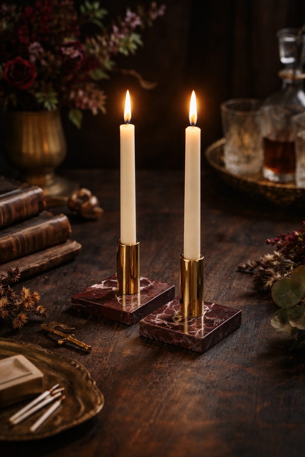 Rosso Aurum Candlestick Rosso Aurum Candlestick - Candle Holders - Rental