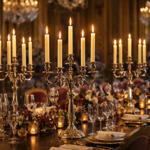 Imperial Silver Candlestick - Candle Holders - Rental