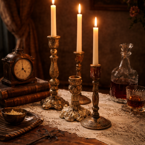 Gold Aurelius Candlestick - Candle Holders - Rental
