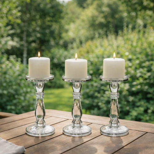Clear Candlestick - Candle Holders - Rental