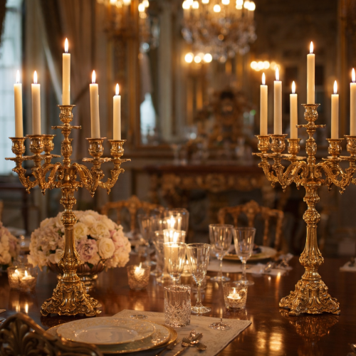 Baroque Gold Candlestick - Candle Holders - Rental