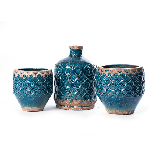 Rustic Blue - Decorative Vases - Rental