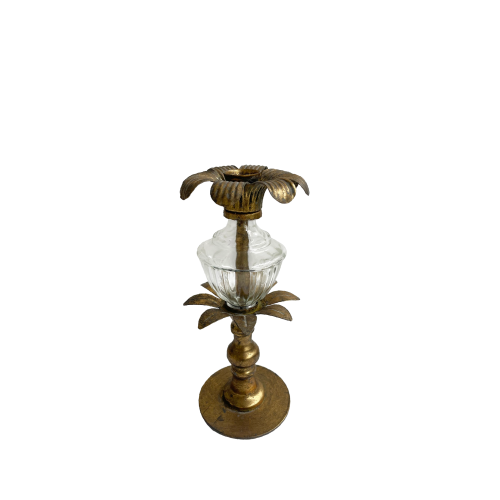 Antique Gold Lotus Candlestick - Candle Holders - Shop