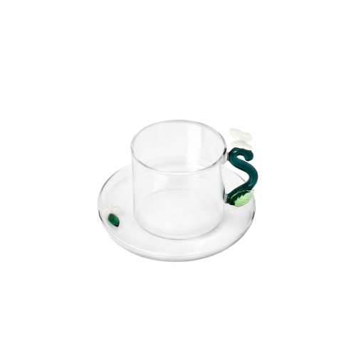 Teacup White Butterfly with Berries - Glassware - Shop