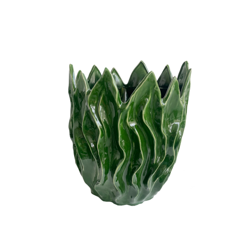 Ceramic Leaf Pot Large - Decorative Vases - Shop
